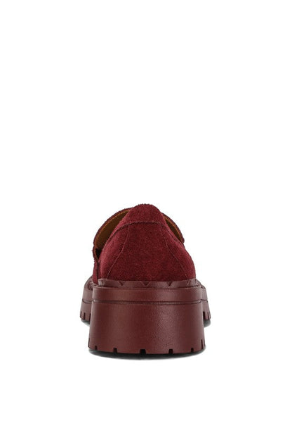 HONORA Suede Chunky Loafers GOTIQUE Collections