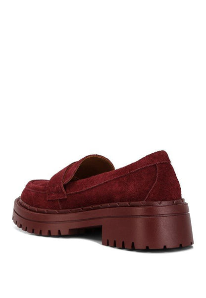 HONORA Suede Chunky Loafers GOTIQUE Collections