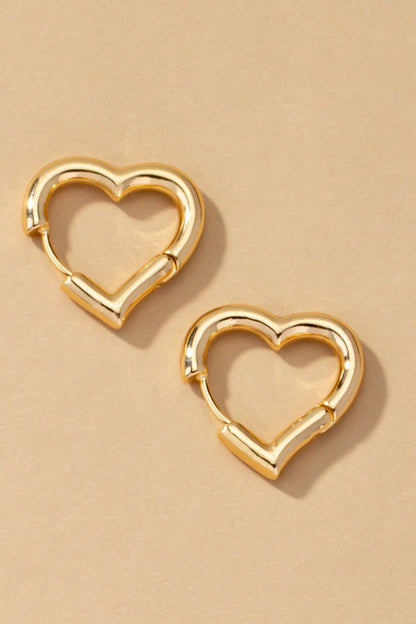 Heart Huggie Hoop Earrings GOTIQUE Collections