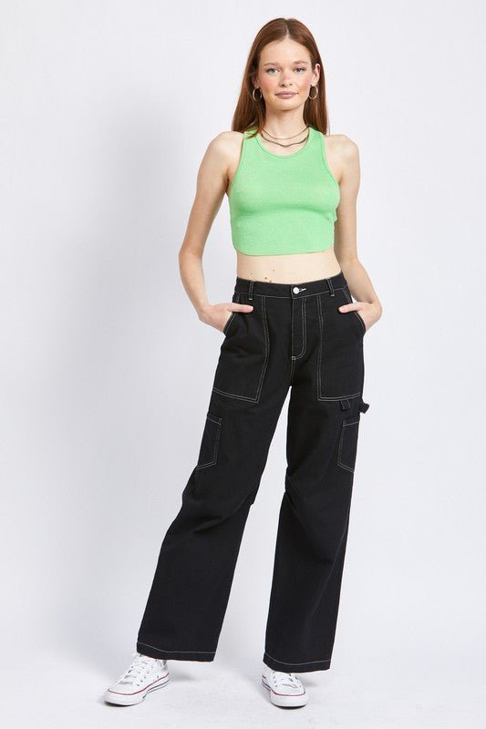 High Rise Fit Cargo Pants GOTIQUE Collections