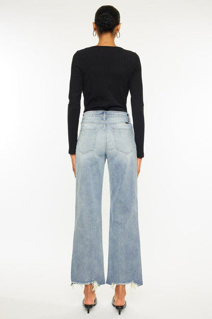 High Rise Slim Wide Leg Jeans GOTIQUE Collections