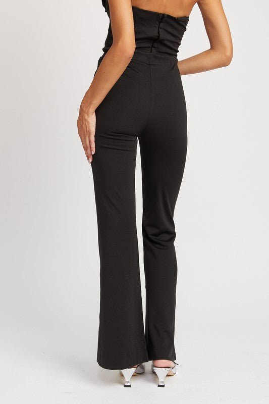 High Waist Flared Dress Pants GOTIQUE Collections