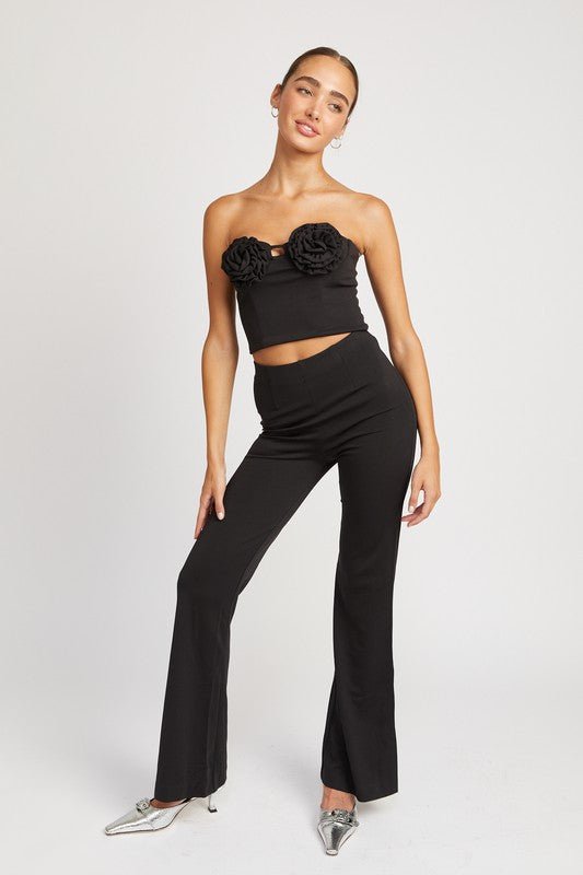 High Waist Flared Dress Pants GOTIQUE Collections