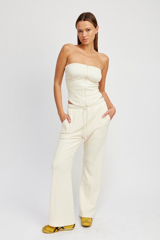 High Waist Pants with Drawstrings GOTIQUE Collections