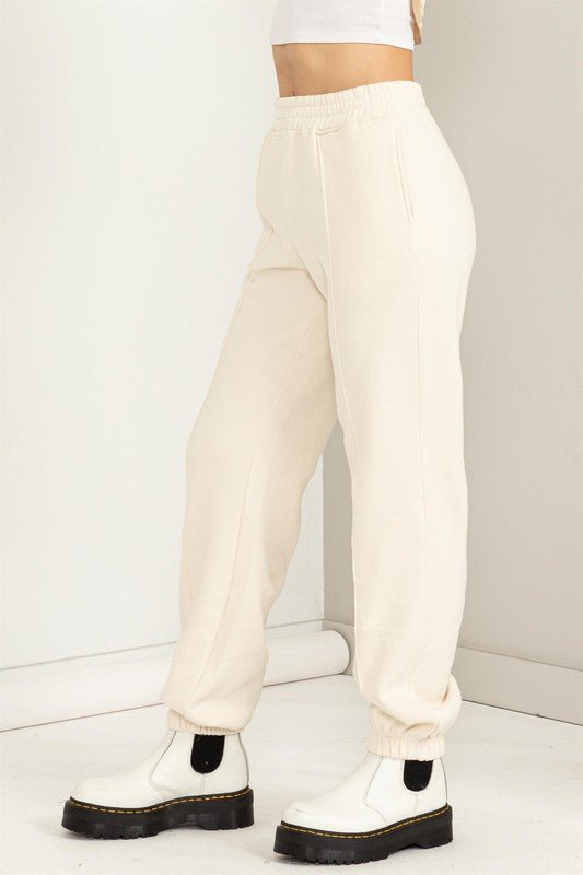 High-Waisted Pintuck Sweatpants GOTIQUE Collections