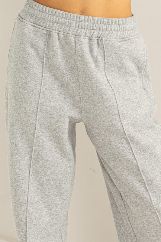 High-Waisted Pintuck Sweatpants GOTIQUE Collections