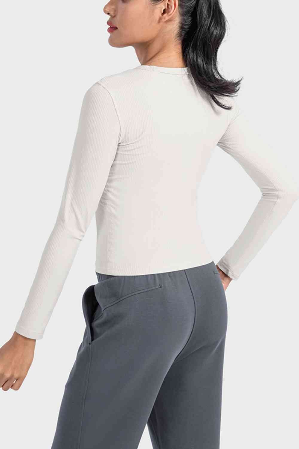 Highly Stretchy Basic Style Long Sleeve Sports Top GOTIQUE Collections