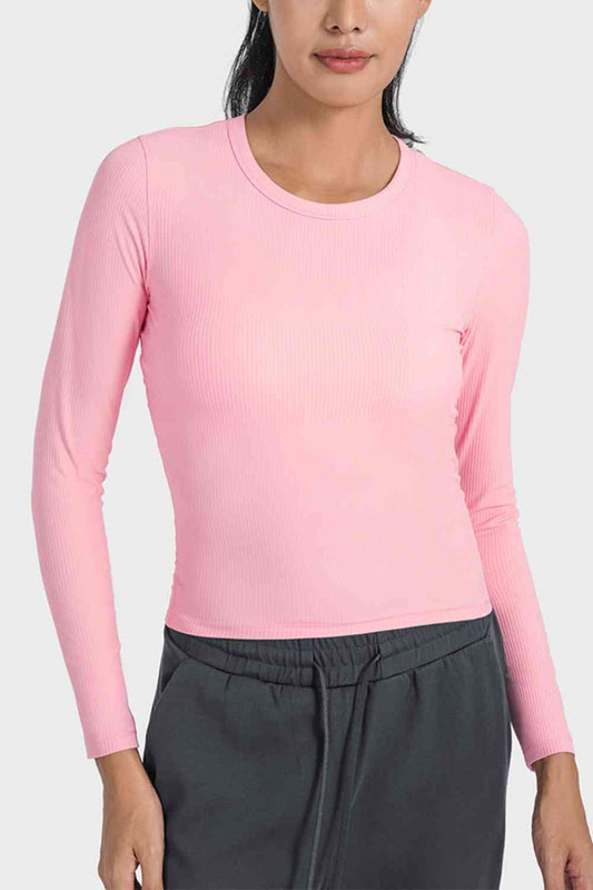 Highly Stretchy Basic Style Long Sleeve Sports Top GOTIQUE Collections