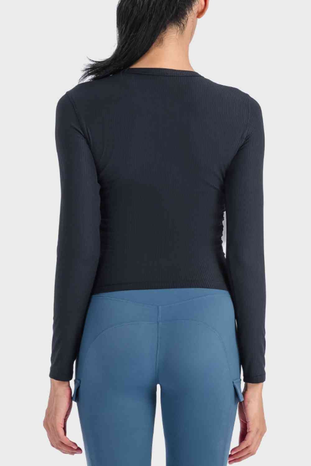 Highly Stretchy Basic Style Long Sleeve Sports Top GOTIQUE Collections