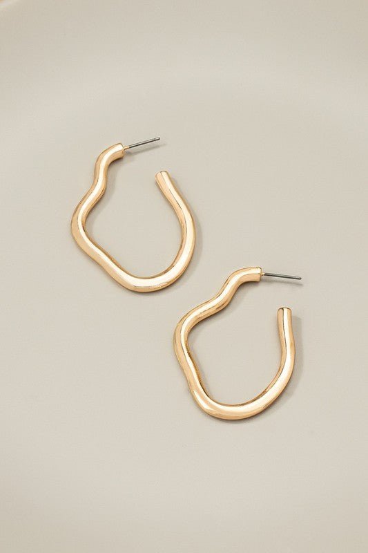 Irregular Shape Metal Hoop Earrings GOTIQUE Collections