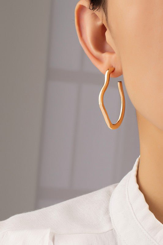 Irregular Shape Metal Hoop Earrings GOTIQUE Collections