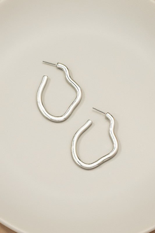 Irregular Shape Metal Hoop Earrings GOTIQUE Collections