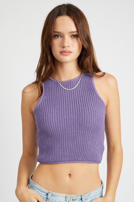 Knit Racer Back Tank Top GOTIQUE Collections