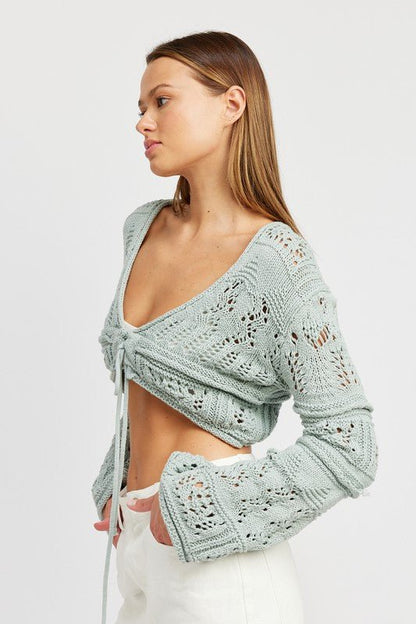 Knitted Crochet Cropped Top GOTIQUE Collections