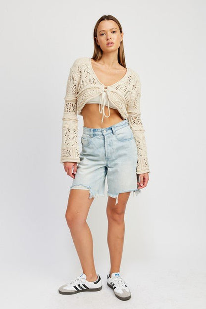 Knitted Crochet Cropped Top GOTIQUE Collections