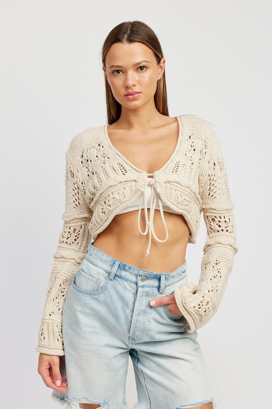 Knitted Crochet Cropped Top GOTIQUE Collections