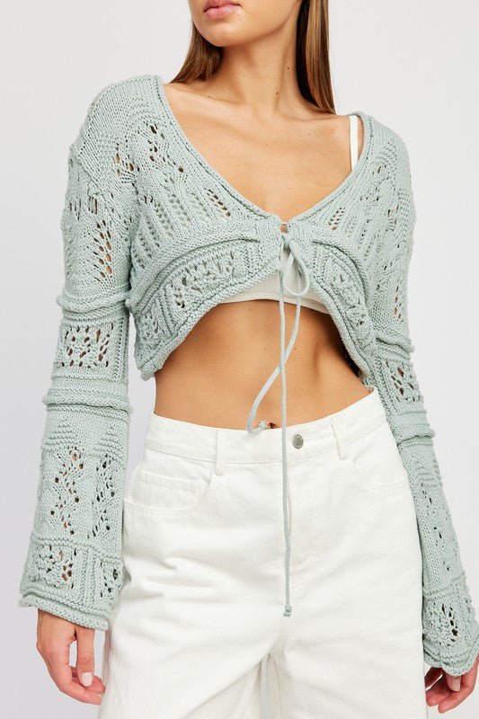 Knitted Crochet Cropped Top GOTIQUE Collections