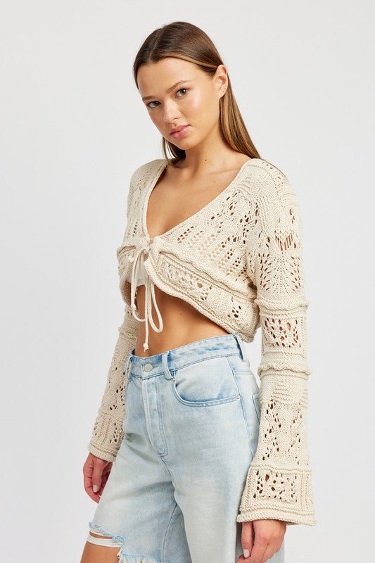 Knitted Crochet Cropped Top GOTIQUE Collections