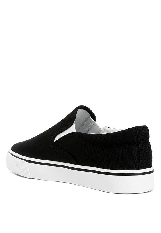 LASZLO Canvas Slip On Sneakers GOTIQUE Collections