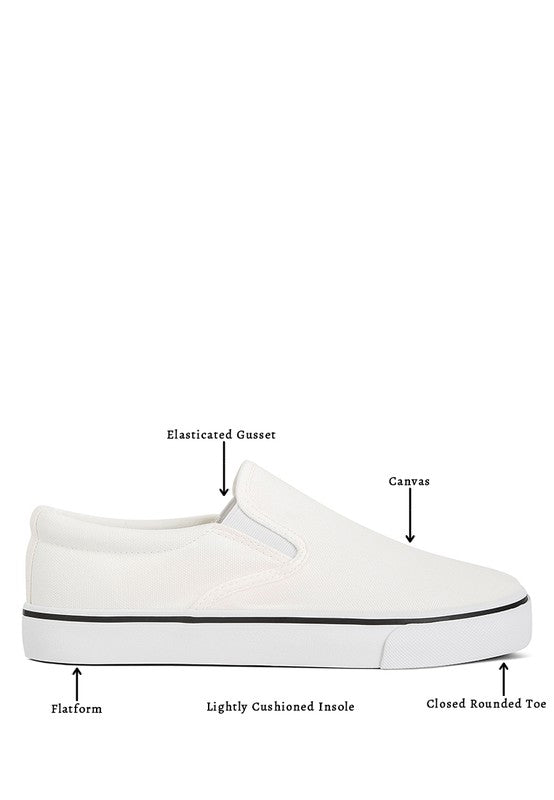 LASZLO Canvas Slip On Sneakers GOTIQUE Collections