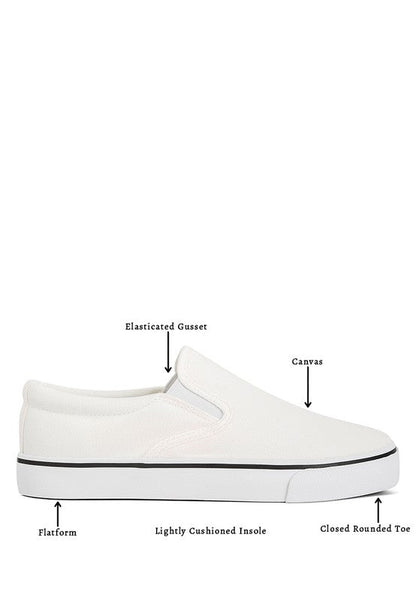 LASZLO Canvas Slip On Sneakers GOTIQUE Collections