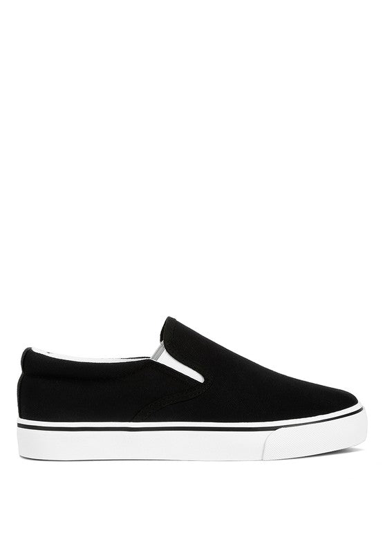 LASZLO Canvas Slip On Sneakers GOTIQUE Collections