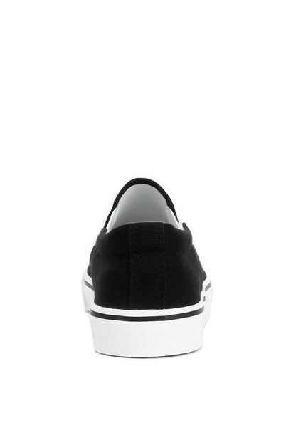 LASZLO Canvas Slip On Sneakers GOTIQUE Collections