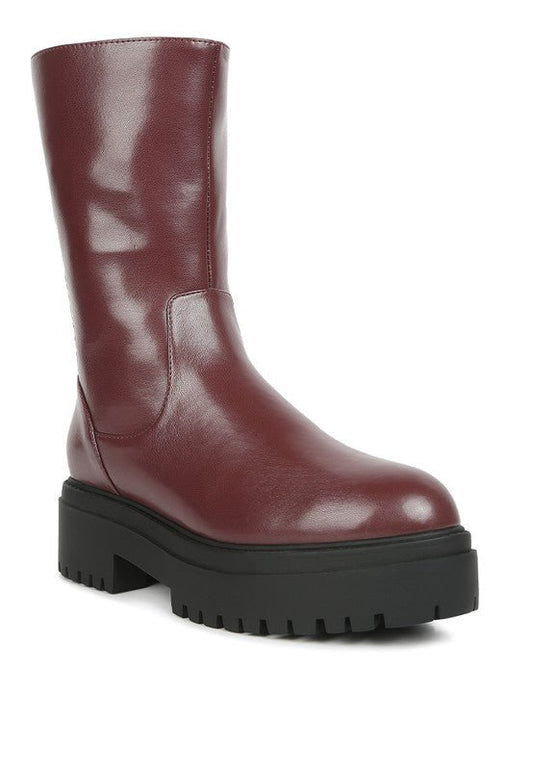 LEWISA Paneled Lug Sole Boots GOTIQUE Collections