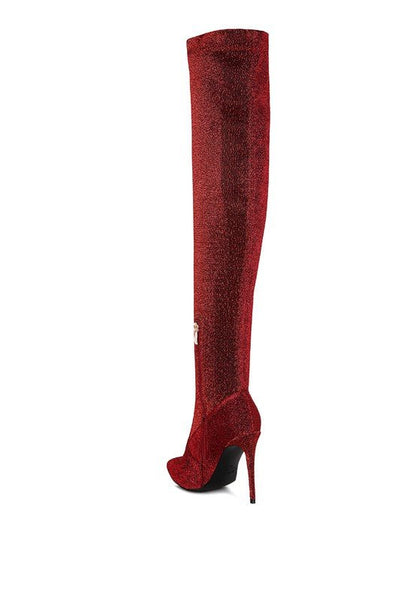 LILLY High Heel Knitted Long Boots GOTIQUE Collections