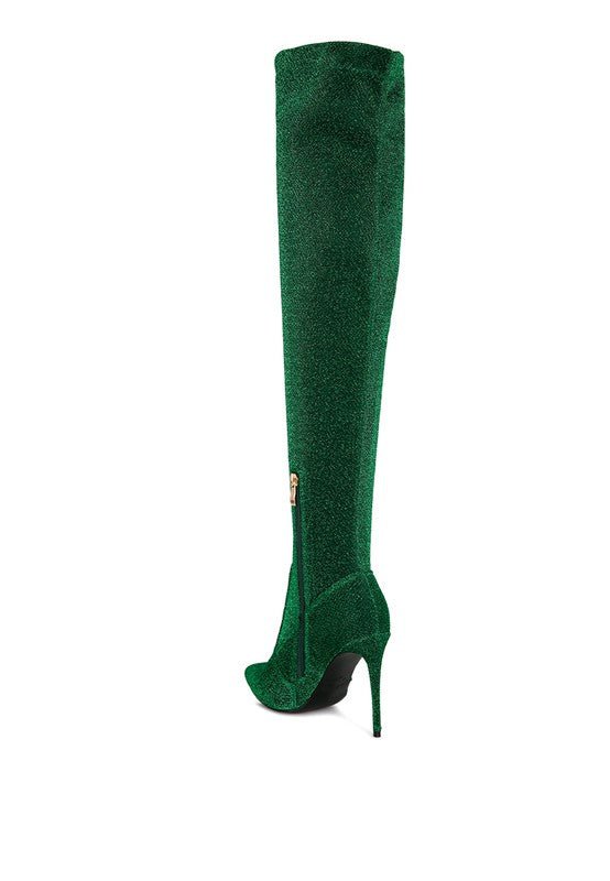 LILLY High Heel Knitted Long Boots GOTIQUE Collections