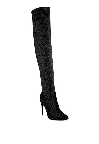 LILLY High Heel Knitted Long Boots GOTIQUE Collections