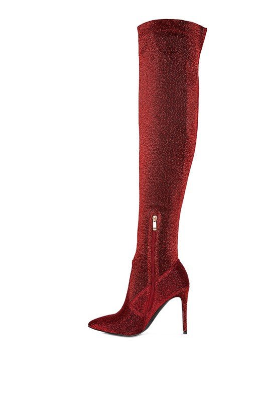 LILLY High Heel Knitted Long Boots GOTIQUE Collections