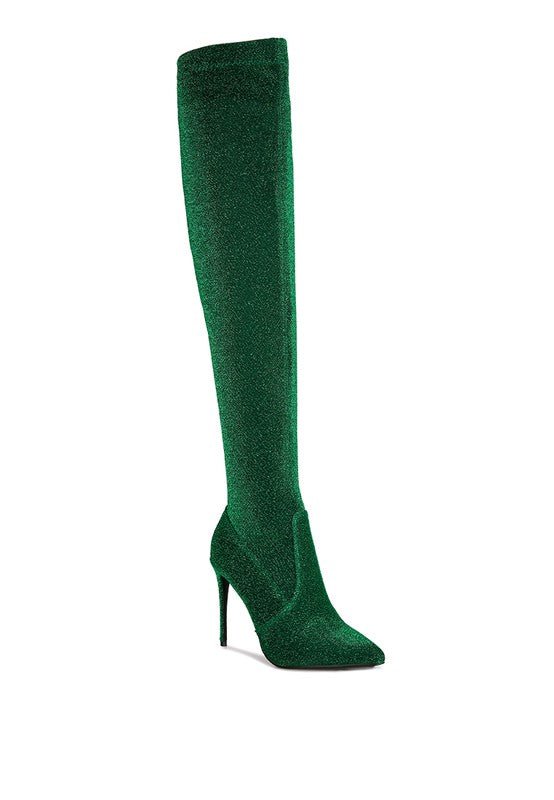 LILLY High Heel Knitted Long Boots GOTIQUE Collections