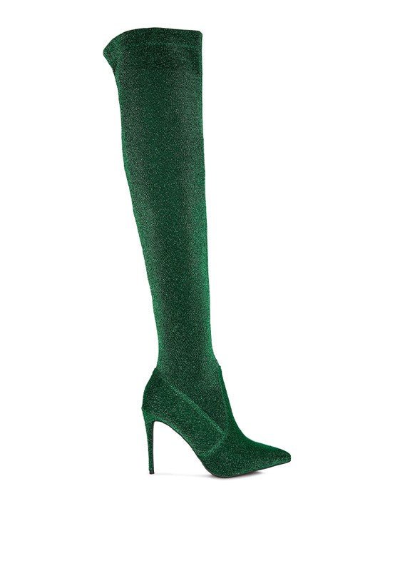 LILLY High Heel Knitted Long Boots GOTIQUE Collections