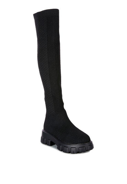 LORO Stretch Knit Knee High Boots GOTIQUE Collections