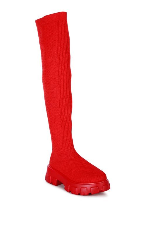 LORO Stretch Knit Knee High Boots GOTIQUE Collections