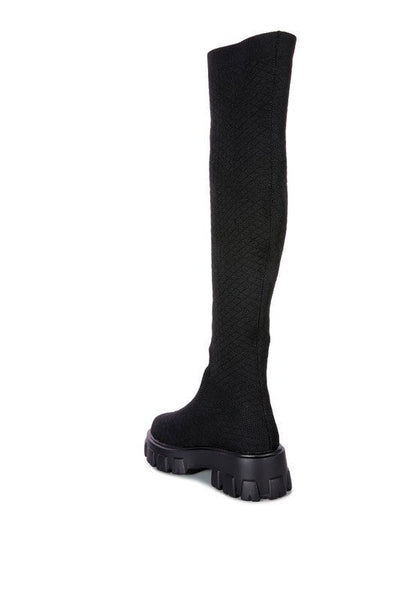 LORO Stretch Knit Knee High Boots GOTIQUE Collections