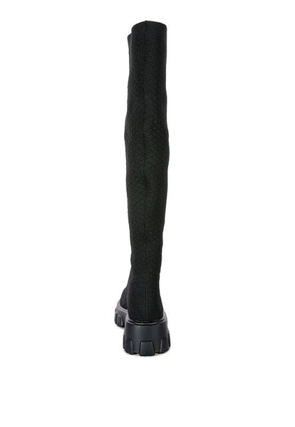 LORO Stretch Knit Knee High Boots GOTIQUE Collections