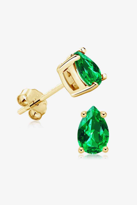 Lab-Grown Emerald Stud Earrings GOTIQUE Collections