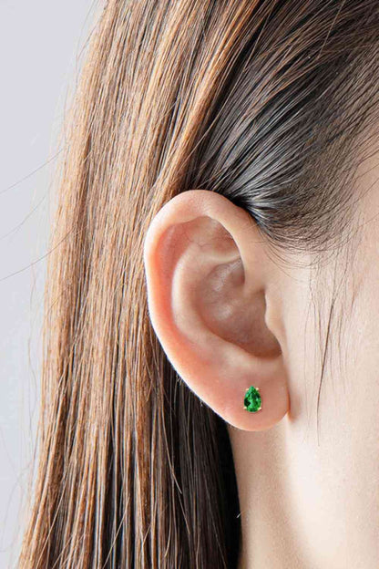 Lab-Grown Emerald Stud Earrings GOTIQUE Collections