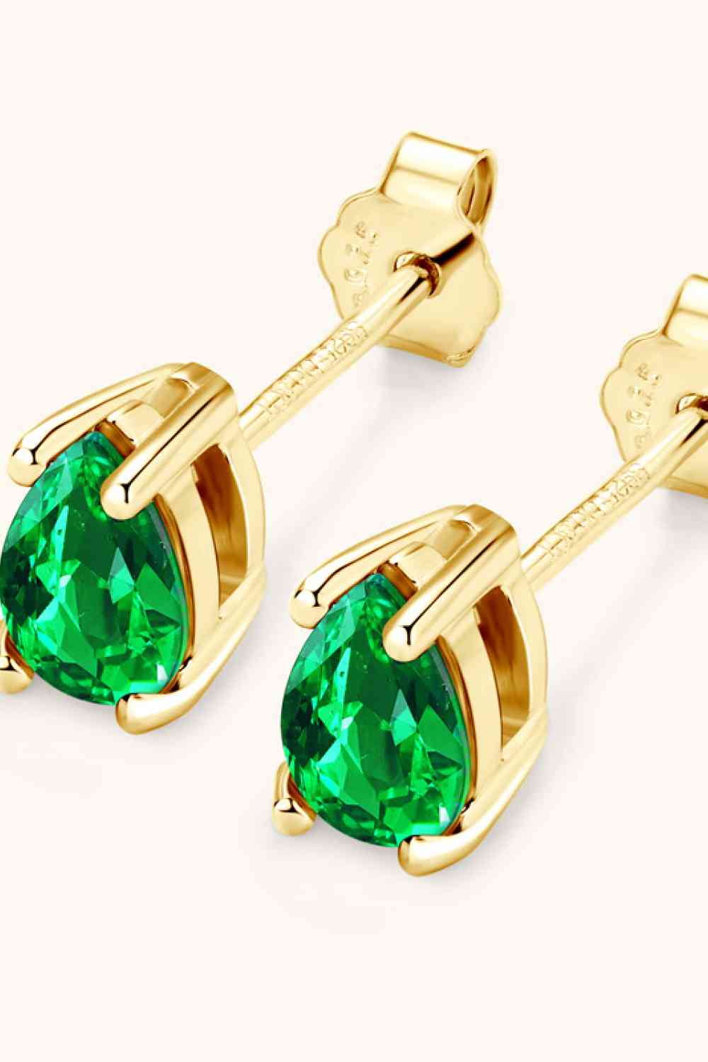 Lab-Grown Emerald Stud Earrings GOTIQUE Collections