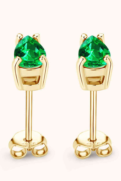 Lab-Grown Emerald Stud Earrings GOTIQUE Collections