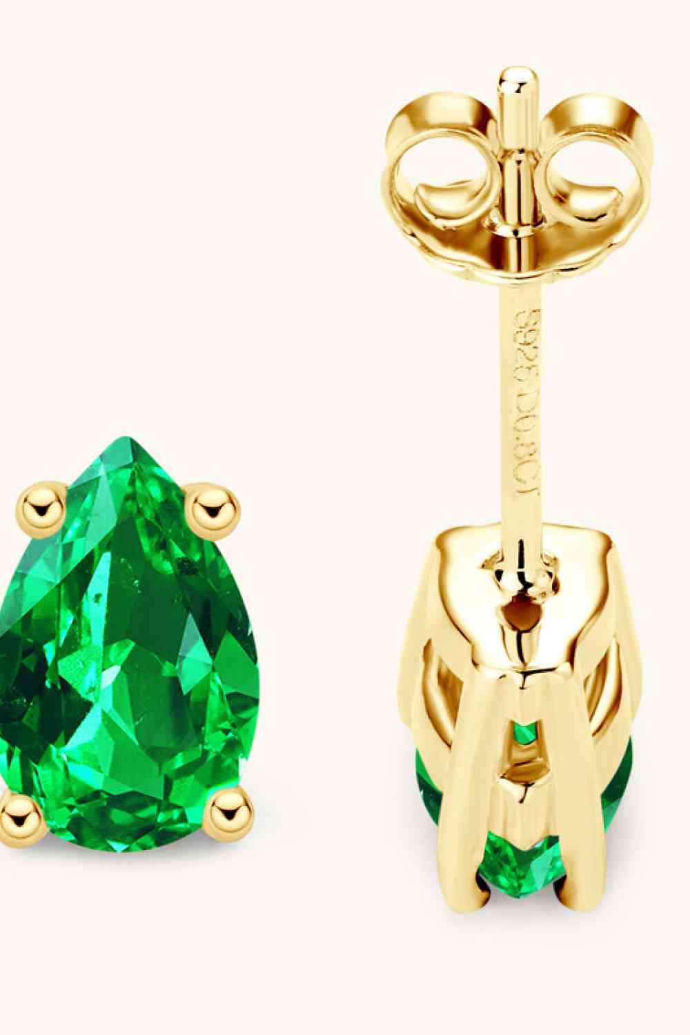 Lab-Grown Emerald Stud Earrings GOTIQUE Collections