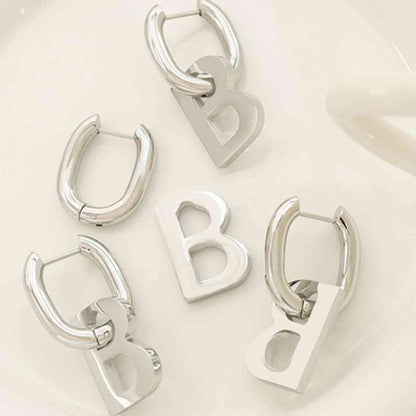 Letter B Titanium Steel Earrings GOTIQUE Collections