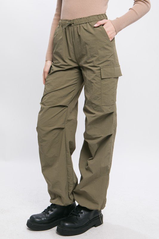 Loose Fit Parachute Cargo Pants GOTIQUE Collections