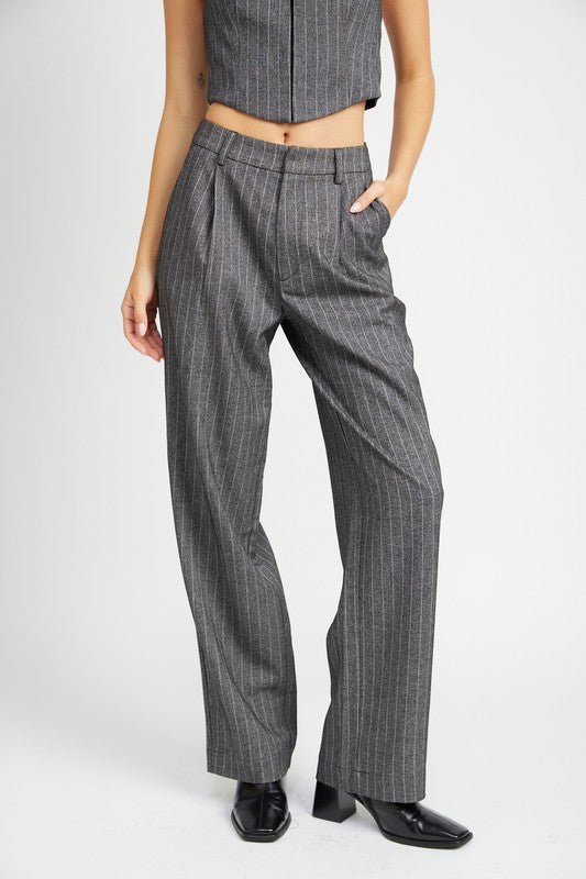 Loose Fit Pinstripe Pants GOTIQUE Collections