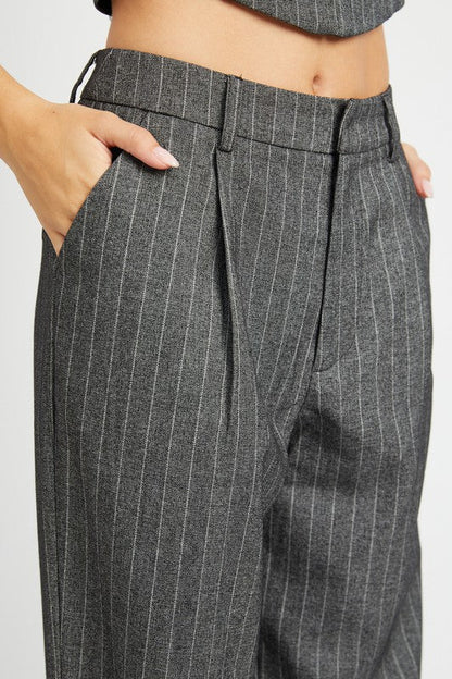 Loose Fit Pinstripe Pants GOTIQUE Collections