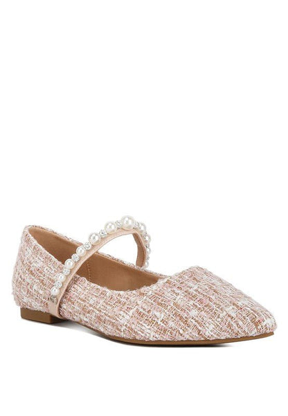 MOWIE Tweed Mary Jane Ballet Flats GOTIQUE Collections