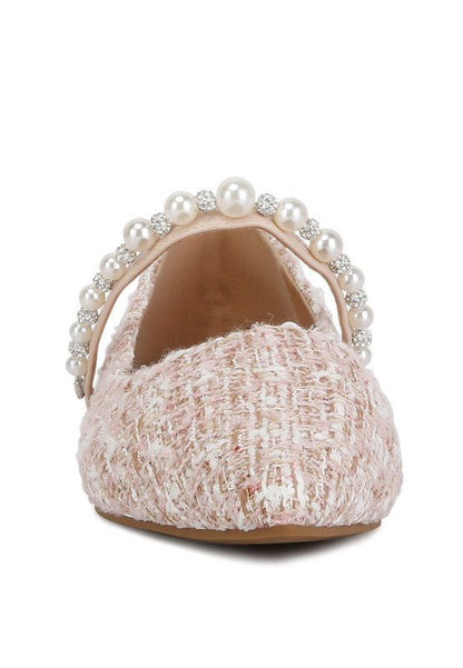 MOWIE Tweed Mary Jane Ballet Flats GOTIQUE Collections