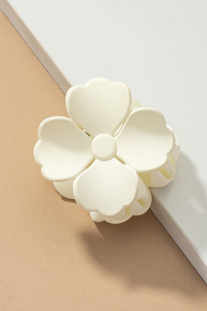 Matte Color Coated Flower Hair Claw Clip GOTIQUE Collections